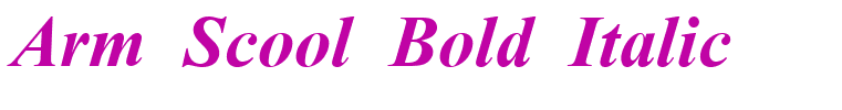 Arm Scool Bold Italic